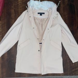 French connection size small baby pink rain coat
